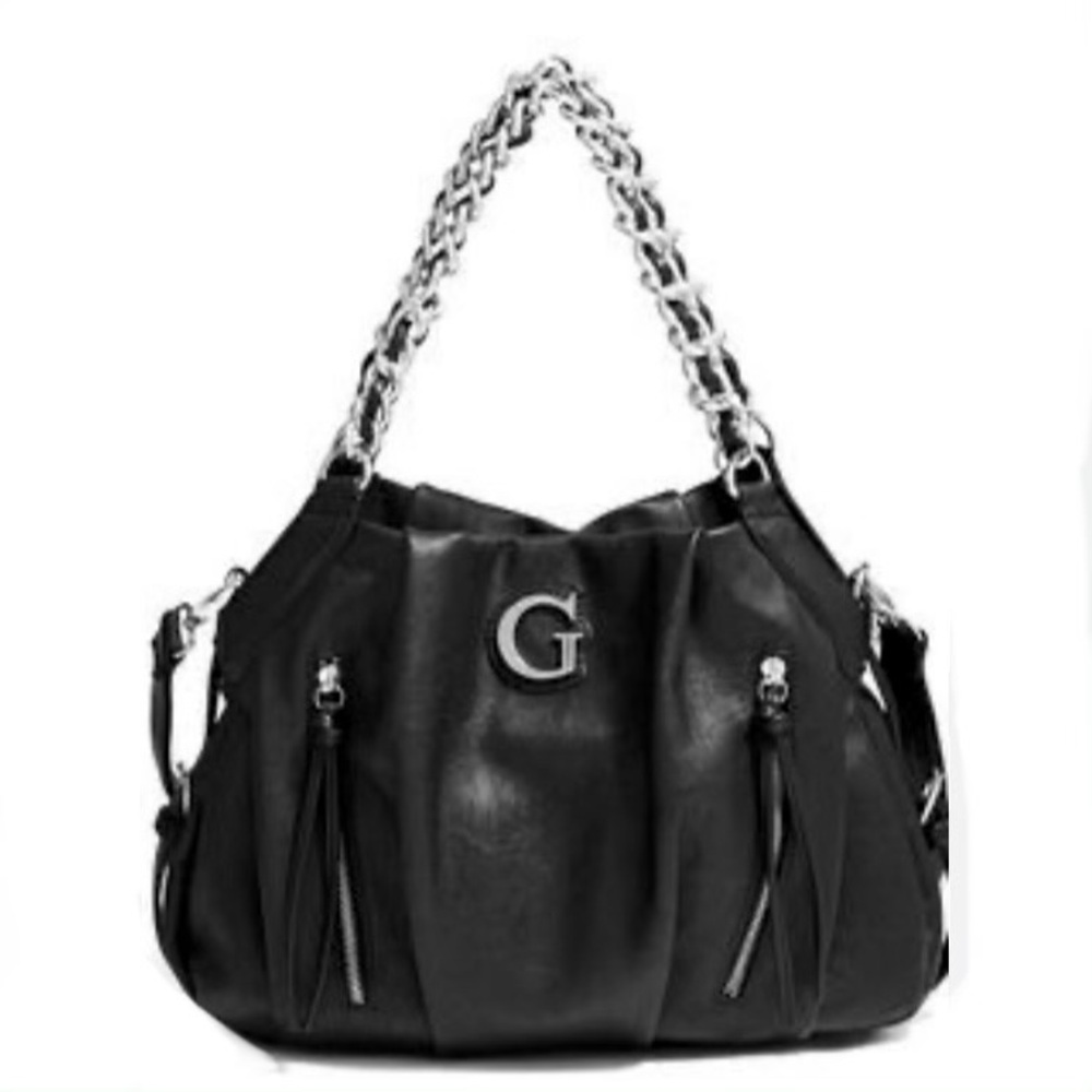 Guess Y2K Black Slouchy Hobo Bag